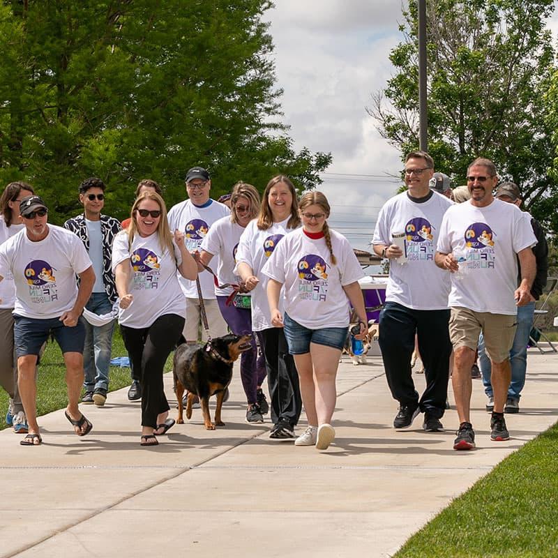 Community members at the KSJE Zero mile fun run.